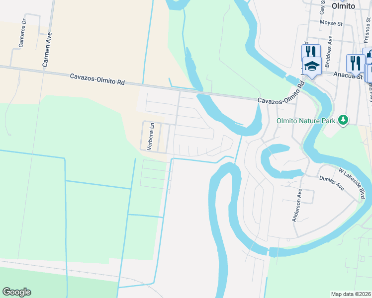 map of restaurants, bars, coffee shops, grocery stores, and more near 8676 Blue Sage Lane in Brownsville
