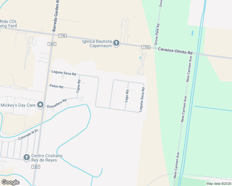 map of restaurants, bars, coffee shops, grocery stores, and more near 9932 Laguna Escondida Road in Brownsville