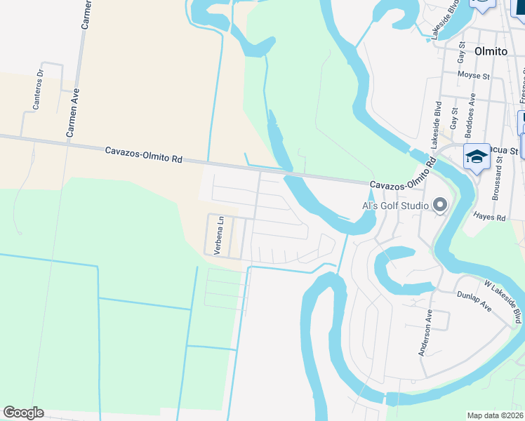 map of restaurants, bars, coffee shops, grocery stores, and more near 8512 Blue Sage in Brownsville