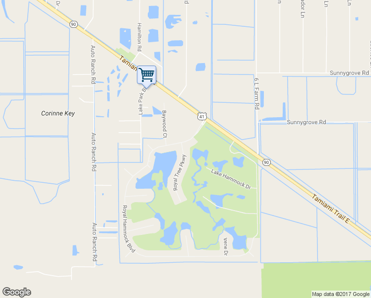 map of restaurants, bars, coffee shops, grocery stores, and more near 18000 Royal Tree Parkway in Naples