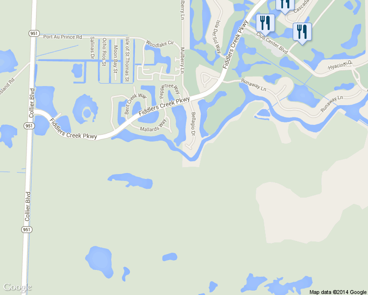 map of restaurants, bars, coffee shops, grocery stores, and more near 8589 Bellagio Drive in Naples