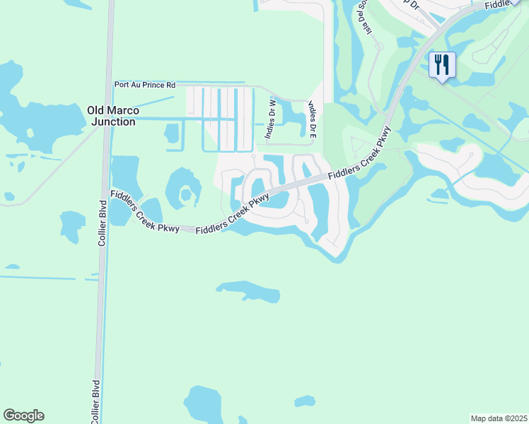 map of restaurants, bars, coffee shops, grocery stores, and more near 8425 Mallards Way in Naples