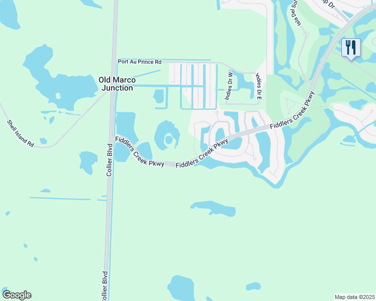 map of restaurants, bars, coffee shops, grocery stores, and more near 8315 Whisper Trace Way in Naples