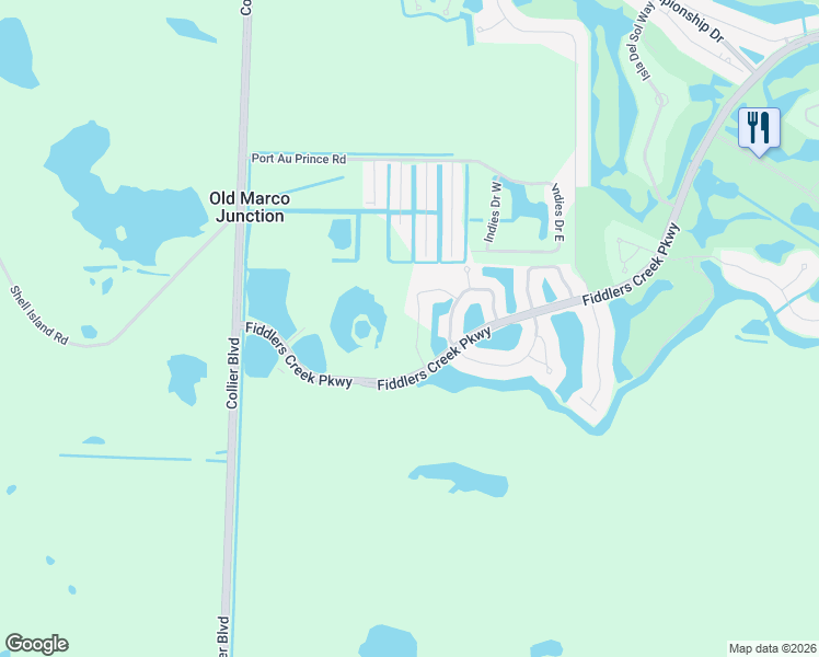 map of restaurants, bars, coffee shops, grocery stores, and more near 8350 Whisper Trace Lane in Naples