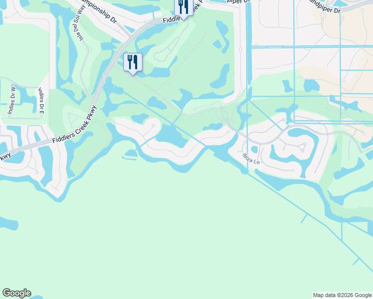 map of restaurants, bars, coffee shops, grocery stores, and more near 3353 Runaway Lane in Naples