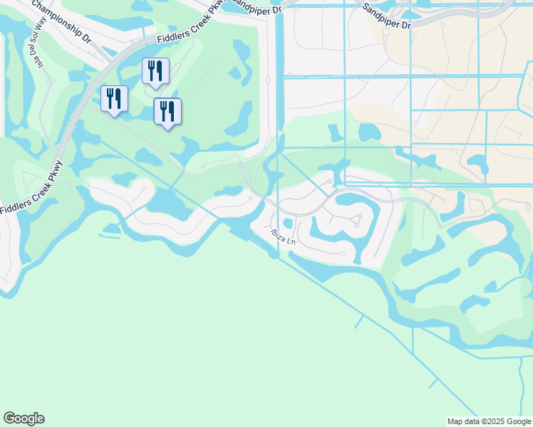 map of restaurants, bars, coffee shops, grocery stores, and more near 3287 Ibiza Lane in Naples