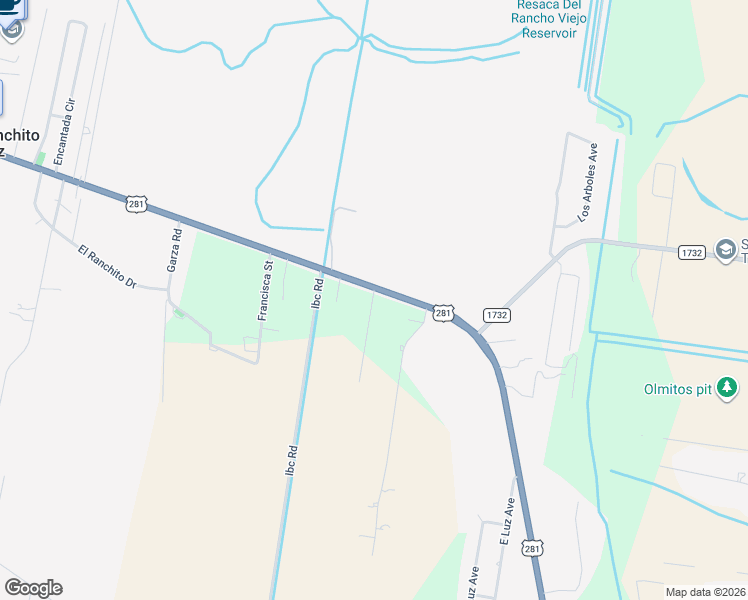 map of restaurants, bars, coffee shops, grocery stores, and more near Military Hwy in Brownsville