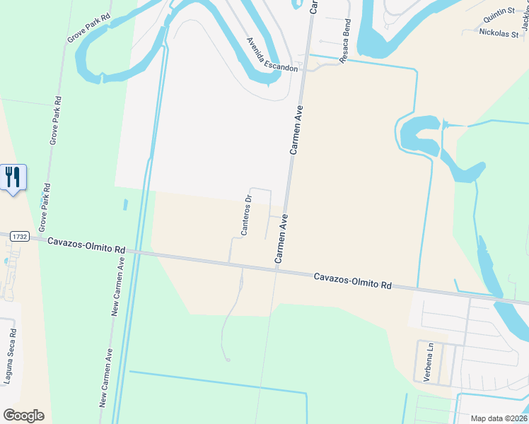 map of restaurants, bars, coffee shops, grocery stores, and more near 150 Canteros Drive in Rancho Viejo