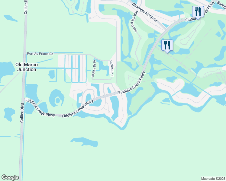 map of restaurants, bars, coffee shops, grocery stores, and more near 8574 Peppertree Way in Naples