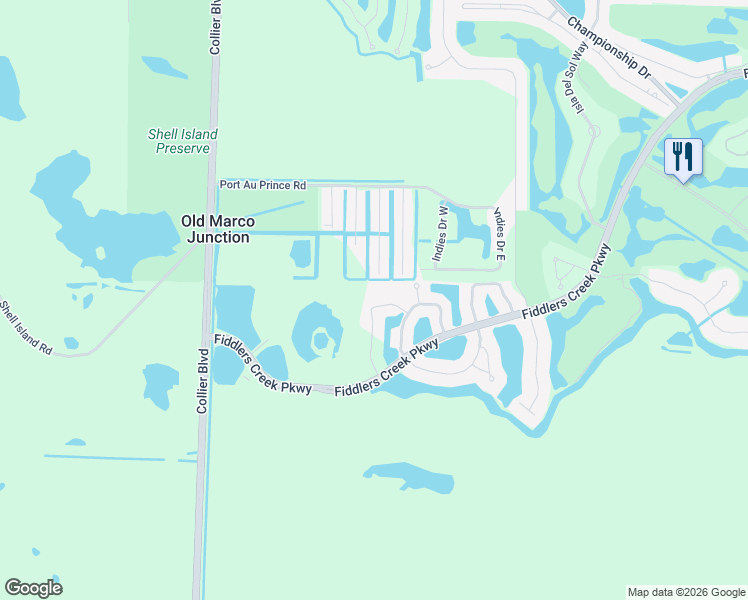 map of restaurants, bars, coffee shops, grocery stores, and more near 121 Ocho Rios in Naples