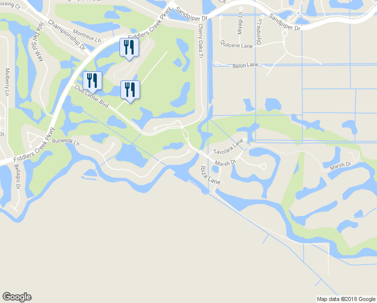 map of restaurants, bars, coffee shops, grocery stores, and more near 3353 Runaway Lane in Naples