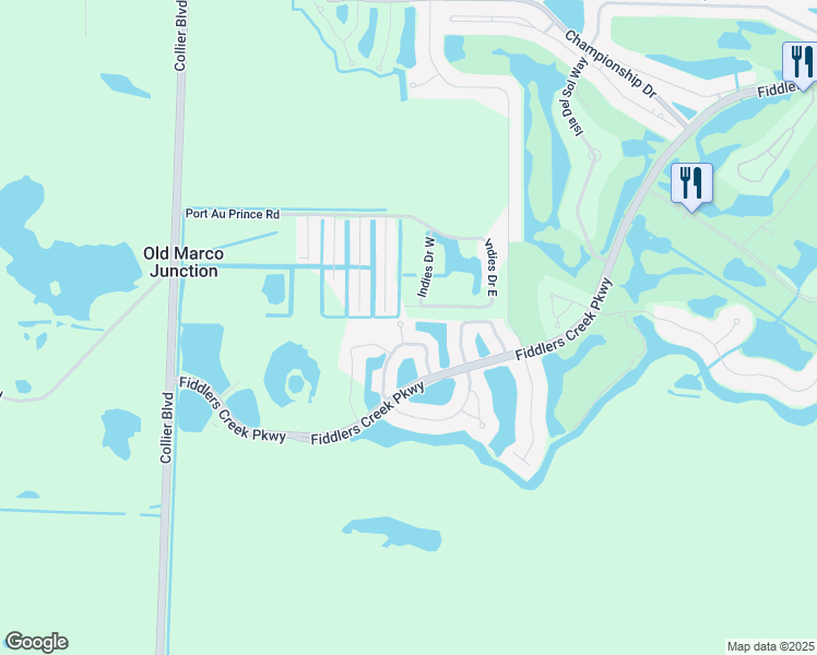 map of restaurants, bars, coffee shops, grocery stores, and more near 8452 Bent Creek Court in Naples