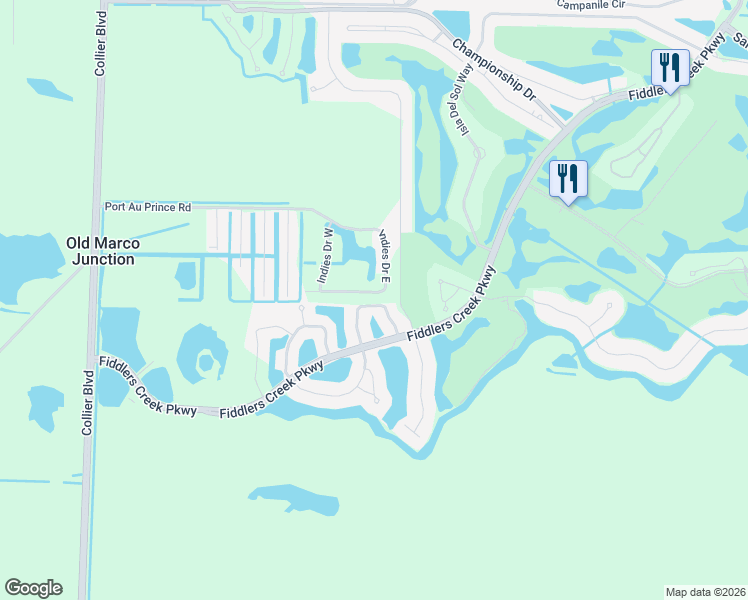 map of restaurants, bars, coffee shops, grocery stores, and more near 8574 Peppertree Way in Naples
