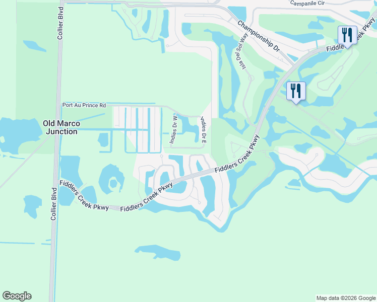 map of restaurants, bars, coffee shops, grocery stores, and more near 8561 Peppertree Way in Naples