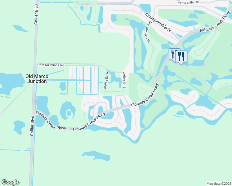 map of restaurants, bars, coffee shops, grocery stores, and more near 8561 Peppertree Way in Naples