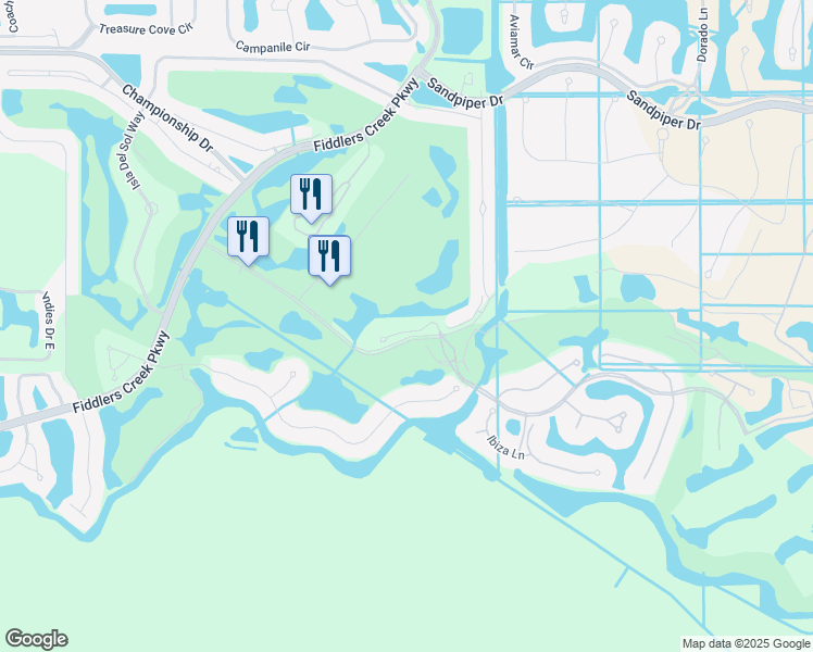 map of restaurants, bars, coffee shops, grocery stores, and more near 3271 Hyacinth Drive in Naples