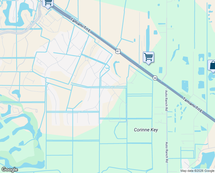 map of restaurants, bars, coffee shops, grocery stores, and more near 15634 Triesta Lane in Naples