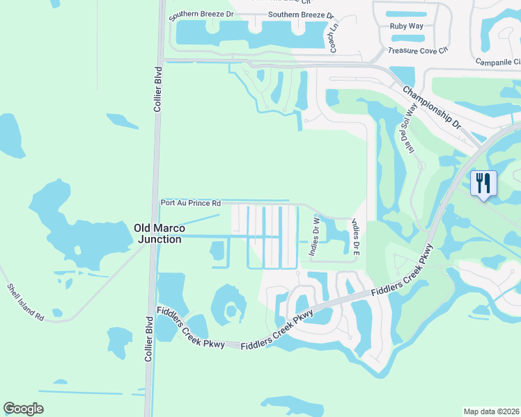 map of restaurants, bars, coffee shops, grocery stores, and more near 22 Ocho Rios in Naples