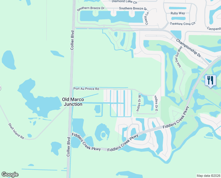 map of restaurants, bars, coffee shops, grocery stores, and more near 22 Ocho Rios in Naples