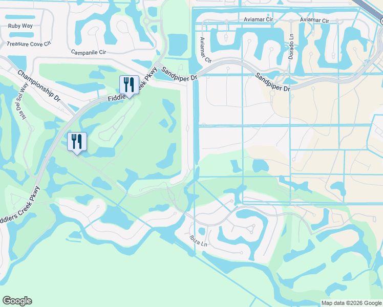 map of restaurants, bars, coffee shops, grocery stores, and more near 8964 Cherry Oaks Tr in Naples