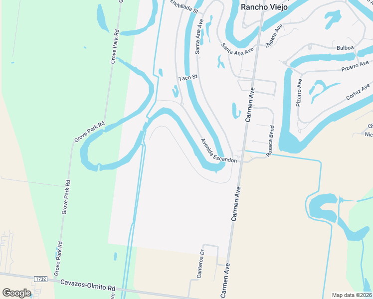 map of restaurants, bars, coffee shops, grocery stores, and more near 2077 Santa Ana Avenue in Rancho Viejo