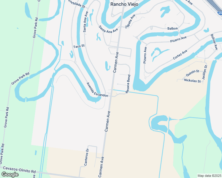 map of restaurants, bars, coffee shops, grocery stores, and more near 4501 Carmen Avenue in Rancho Viejo