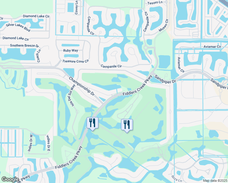 map of restaurants, bars, coffee shops, grocery stores, and more near 3695 Montreux Lane in Naples
