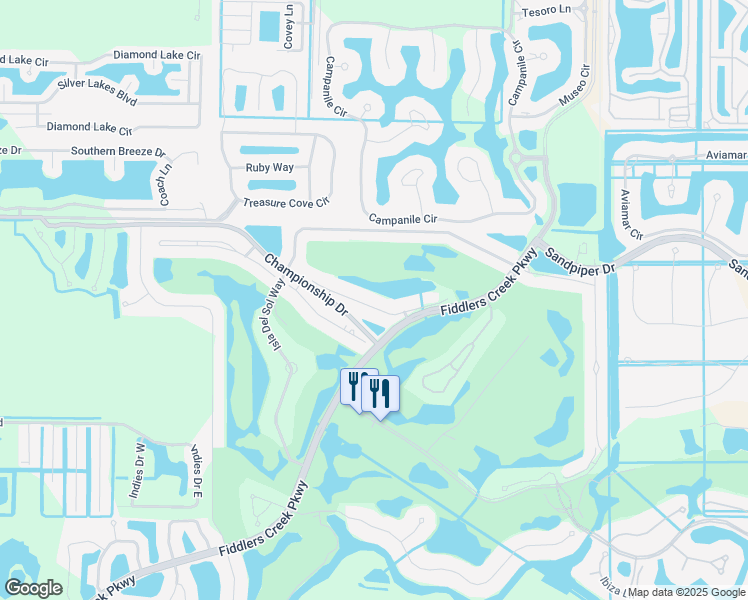 map of restaurants, bars, coffee shops, grocery stores, and more near 3745 Montreux Lane in Naples