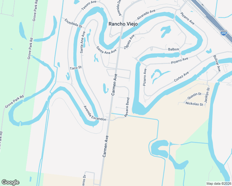 map of restaurants, bars, coffee shops, grocery stores, and more near 111 Orchard Road in Rancho Viejo