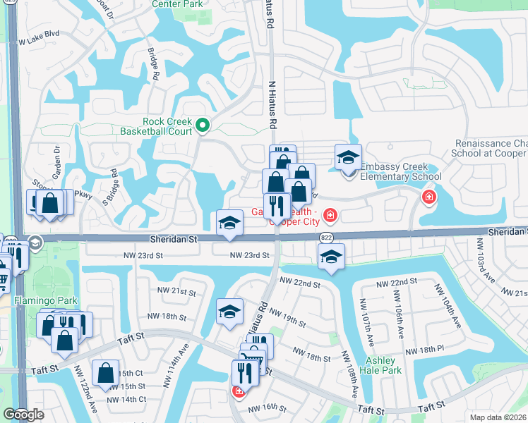 map of restaurants, bars, coffee shops, grocery stores, and more near 11228 Rhapsody Road in Hollywood