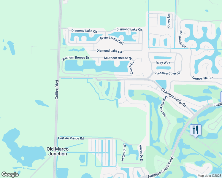 map of restaurants, bars, coffee shops, grocery stores, and more near 4541 Cardinal Cove Lane in Naples