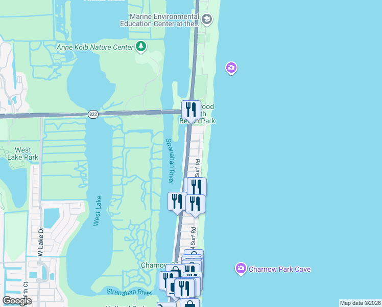 map of restaurants, bars, coffee shops, grocery stores, and more near 311 Liberty Street in Hollywood