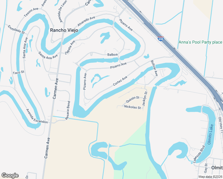 map of restaurants, bars, coffee shops, grocery stores, and more near 83 Cortez Avenue in Rancho Viejo