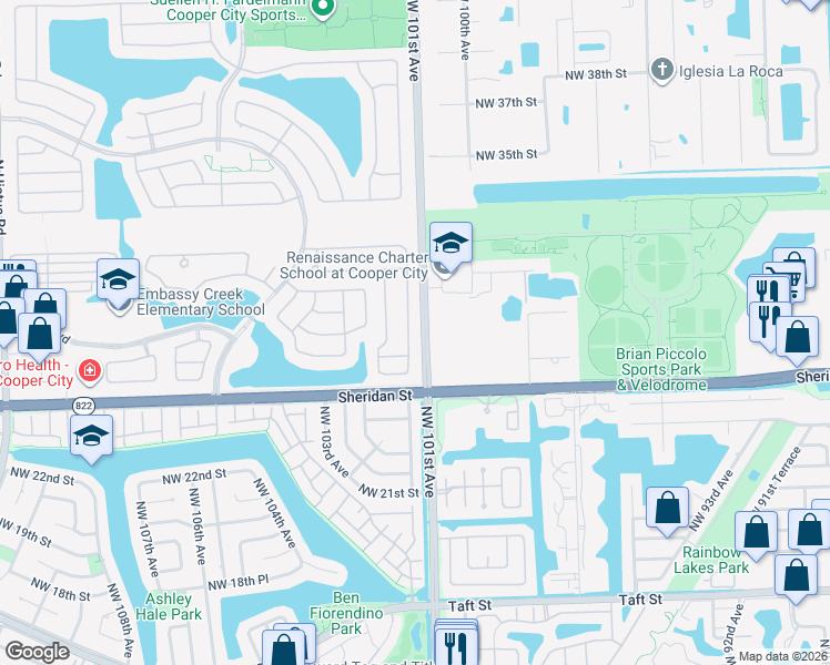map of restaurants, bars, coffee shops, grocery stores, and more near 2710 Bogota Avenue in Hollywood