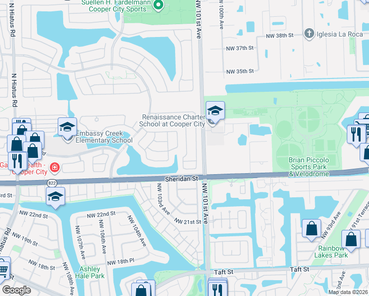 map of restaurants, bars, coffee shops, grocery stores, and more near 2714 Montevideo Avenue in Hollywood