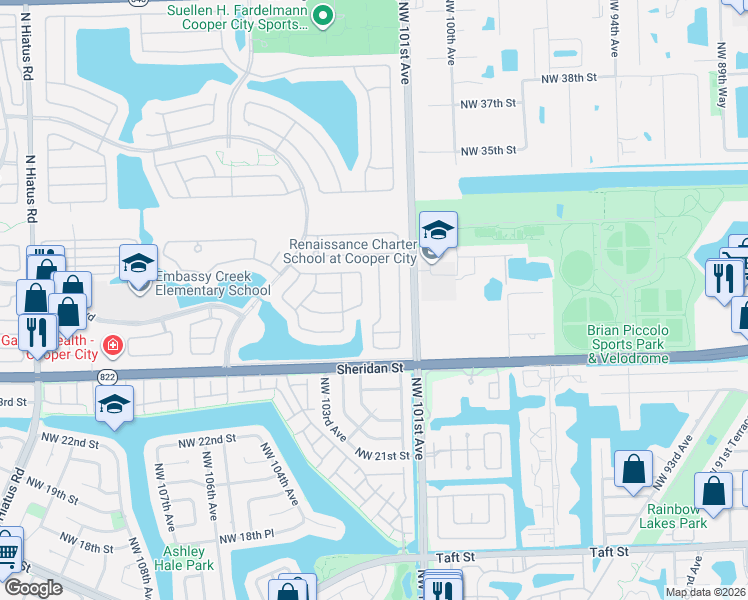 map of restaurants, bars, coffee shops, grocery stores, and more near 2714 Montevideo Avenue in Hollywood
