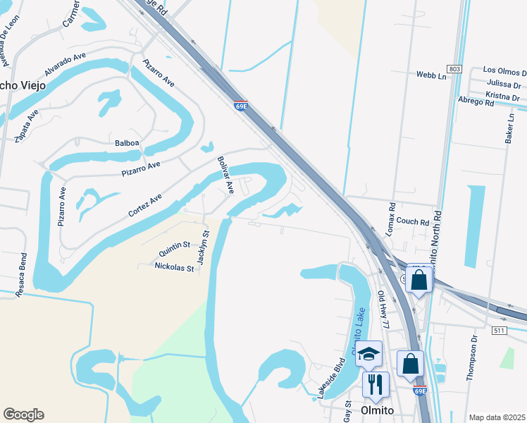 map of restaurants, bars, coffee shops, grocery stores, and more near 2101 El Dorado Avenue in Rancho Viejo