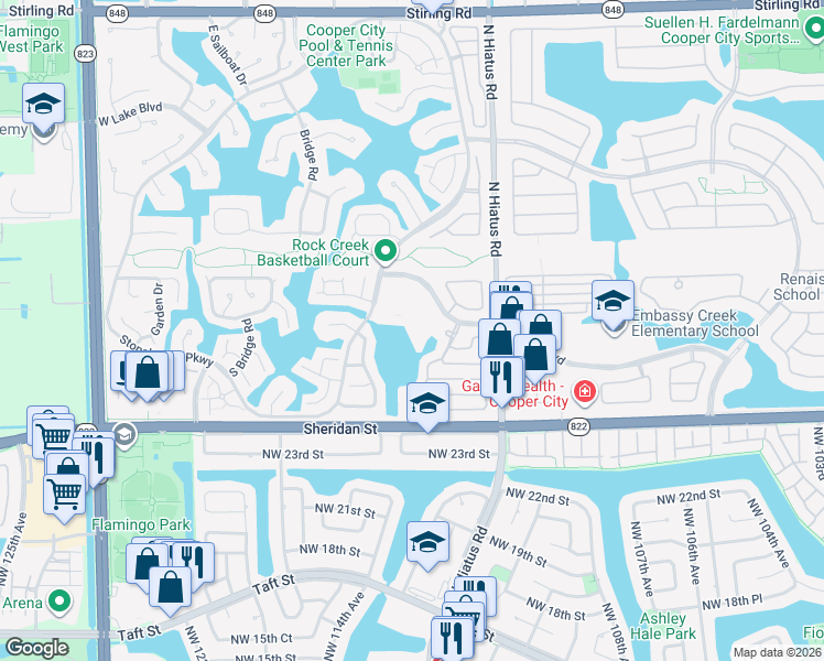 map of restaurants, bars, coffee shops, grocery stores, and more near 2857 Belmont Lane in Hollywood