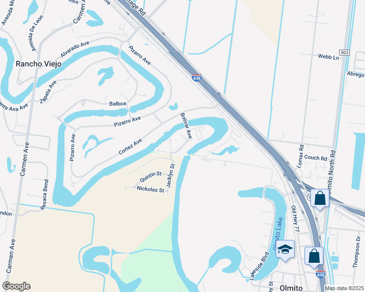 map of restaurants, bars, coffee shops, grocery stores, and more near 304-400 Avenida Bolivar in Rancho Viejo
