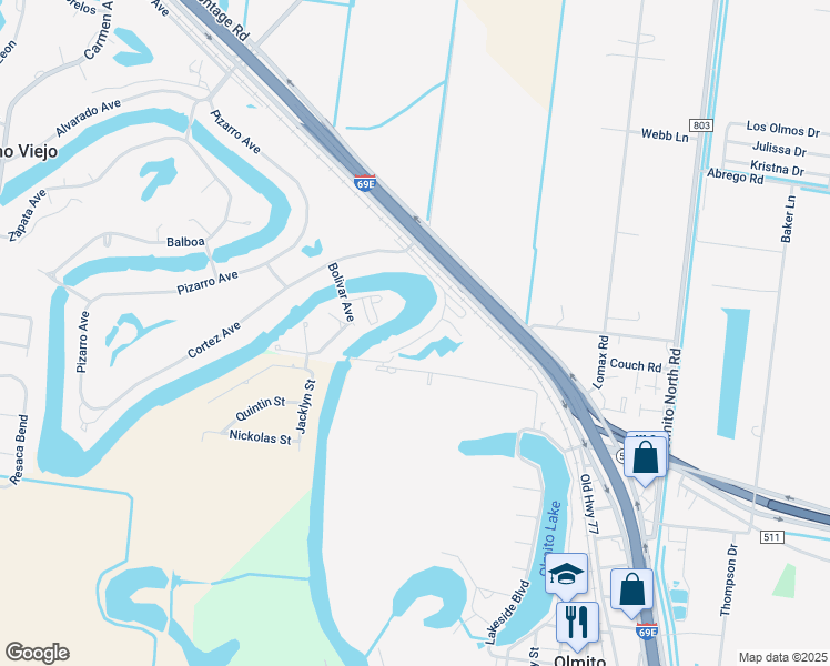 map of restaurants, bars, coffee shops, grocery stores, and more near 2228 El Dorado Avenue in Rancho Viejo