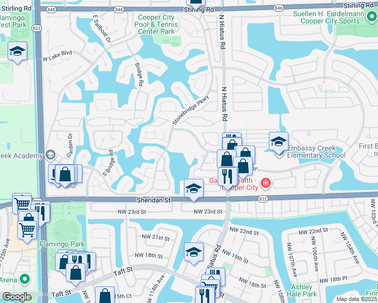 map of restaurants, bars, coffee shops, grocery stores, and more near 2681 Regalia Place in Hollywood