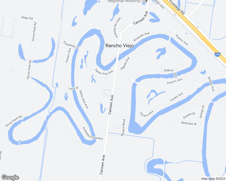 map of restaurants, bars, coffee shops, grocery stores, and more near 4501 Carmen Avenue in Olmito