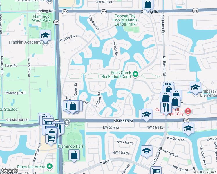map of restaurants, bars, coffee shops, grocery stores, and more near 2885 Egret Way in Hollywood