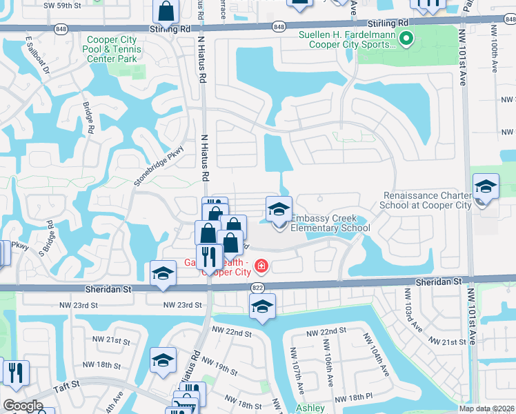 map of restaurants, bars, coffee shops, grocery stores, and more near 10994 Neptune Drive in Hollywood