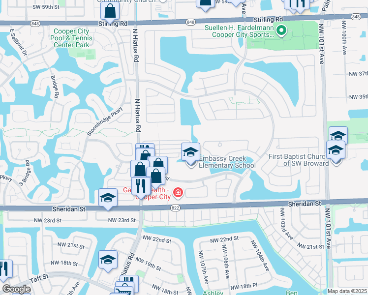map of restaurants, bars, coffee shops, grocery stores, and more near 10973 Chandler Drive in Hollywood