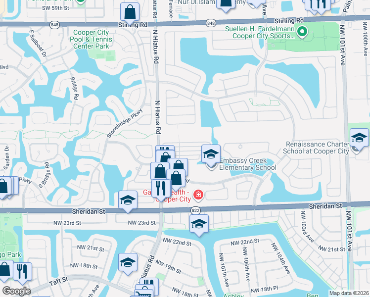 map of restaurants, bars, coffee shops, grocery stores, and more near 11083 Chandler Drive in Hollywood