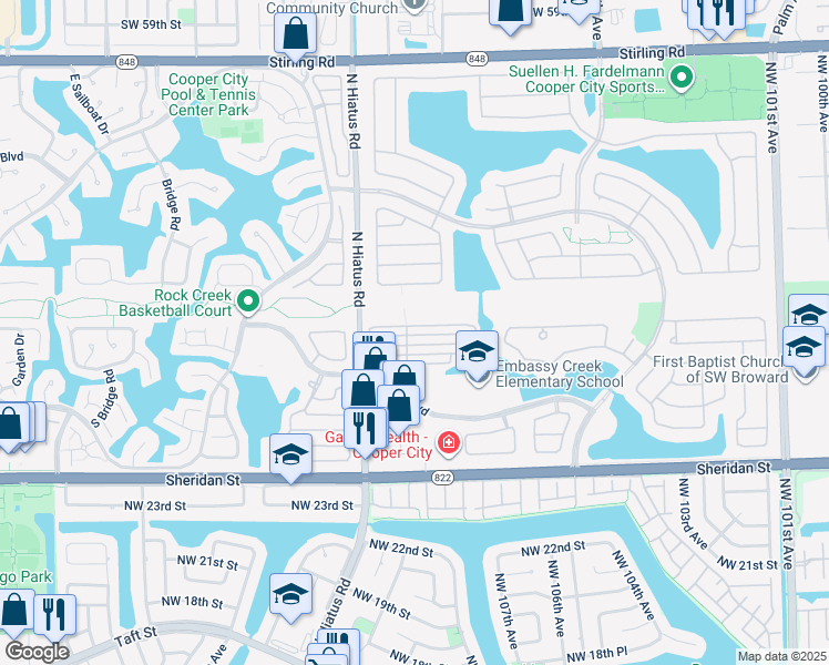 map of restaurants, bars, coffee shops, grocery stores, and more near 11083 Chandler Drive in Hollywood