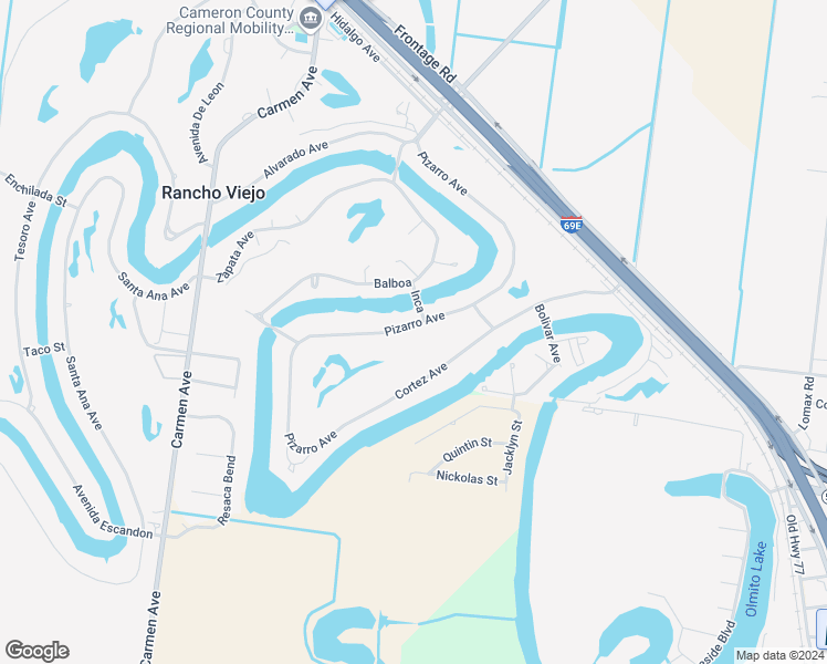 map of restaurants, bars, coffee shops, grocery stores, and more near 68 Pizarro Avenue in Rancho Viejo