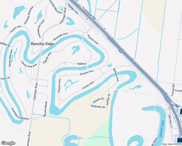 map of restaurants, bars, coffee shops, grocery stores, and more near 62 Pizarro Avenue in Rancho Viejo