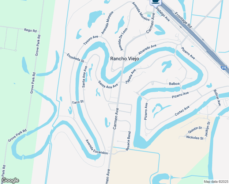 map of restaurants, bars, coffee shops, grocery stores, and more near 4501 Carmen Avenue in Rancho Viejo